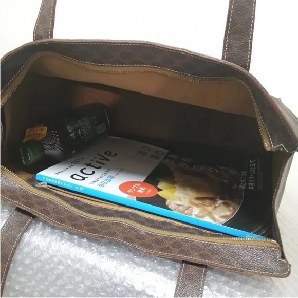 Celine Dark Brown Patterned Tote - Picture 10 of 11